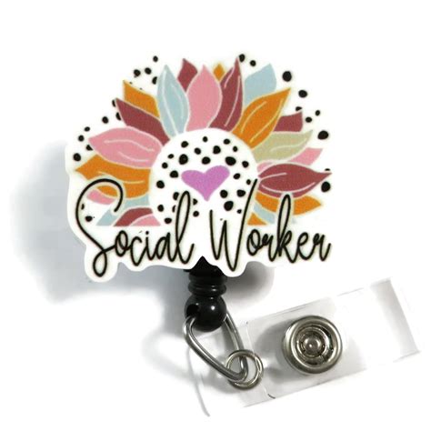 social work badge clip